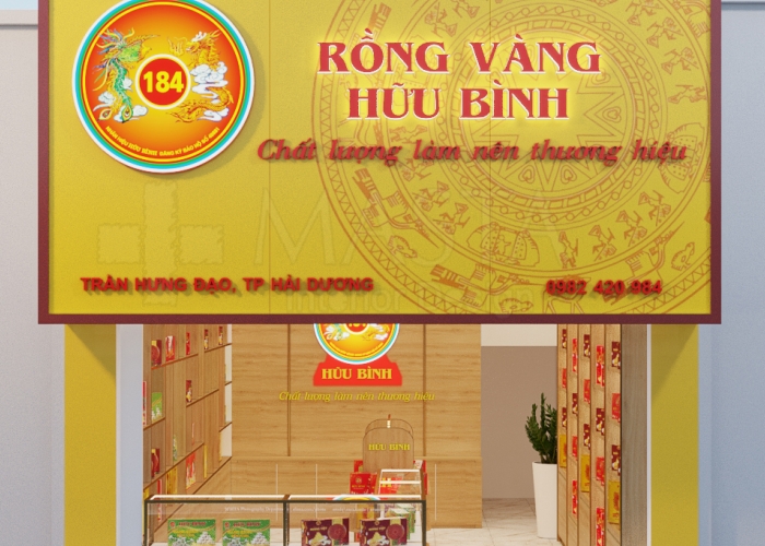 Thiết kế shop bánh đậu xanh - Hữu Bình - Hải Dương
